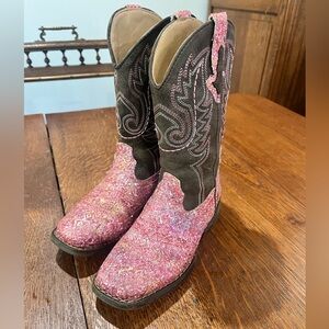 Roper Pink Glitter Cowgirl Boots